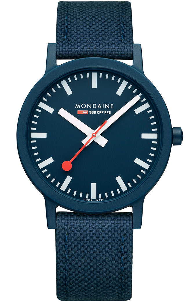 Mondaine Essence Deep Ocean Blue Textile Watch MS1.41140.LD Image 2