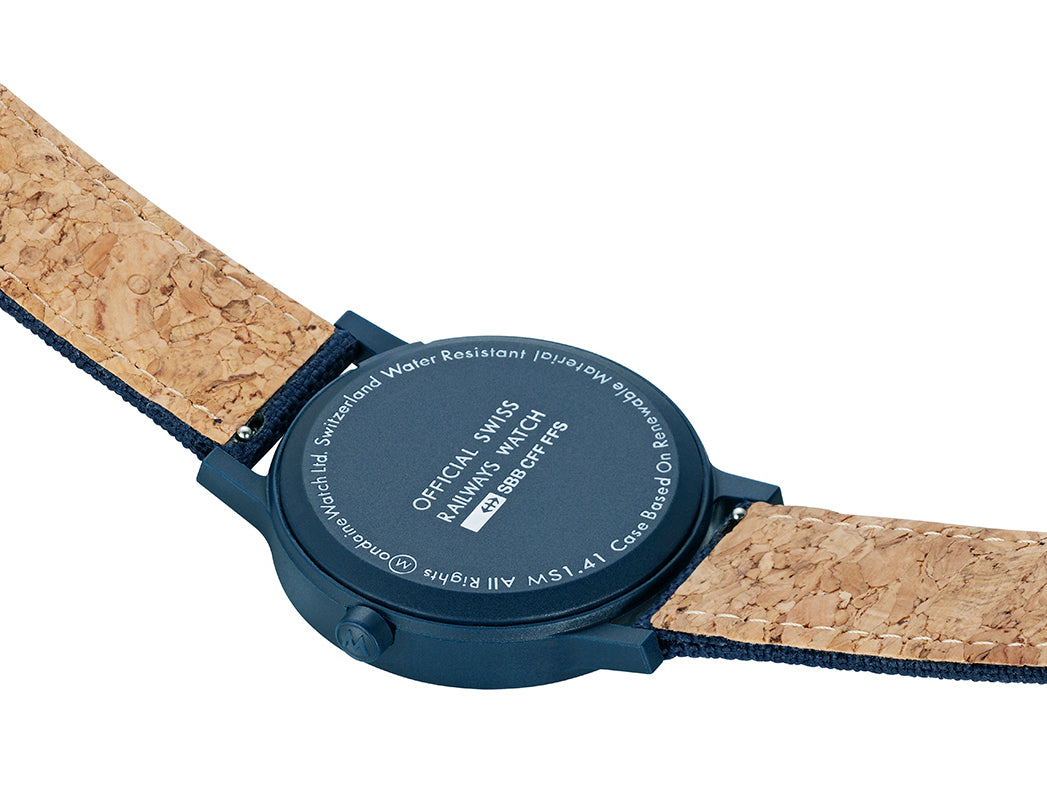 Mondaine Essence Deep Ocean Blue Textile Watch MS1.41140.LD Image 3