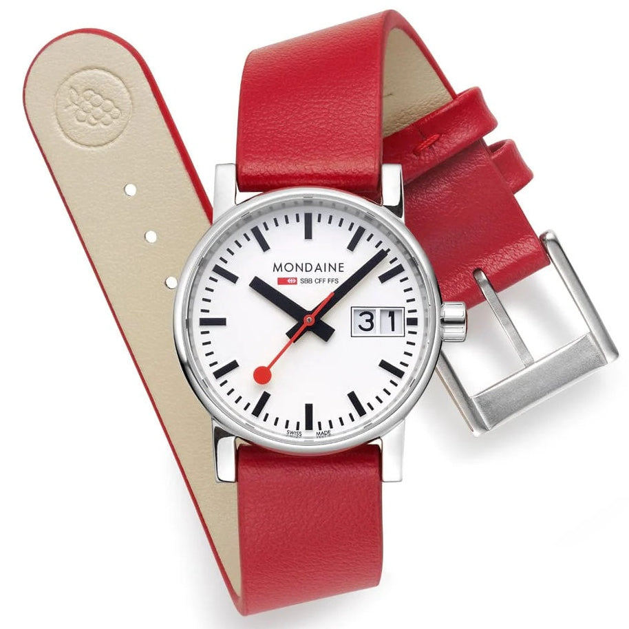 Mondaine Evo2 30mm Grape Leather Watch MSE.30210.LCV Image 3