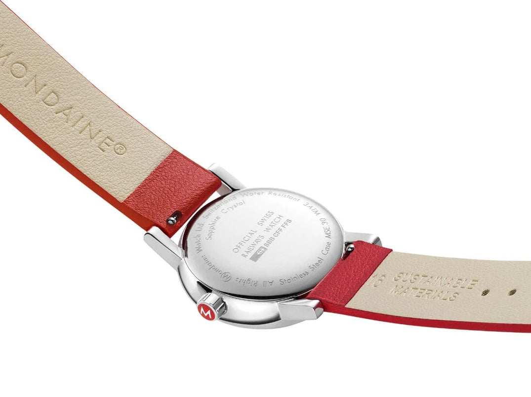 Mondaine Evo2 30mm Grape Leather Watch MSE.30210.LCV Image 4