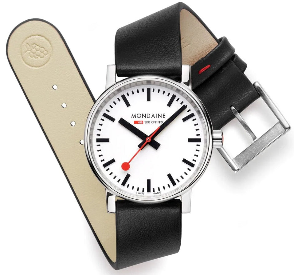 Mondaine Evo2 35 mm Grape Leather Watch MSE.35110.LBV Image 2