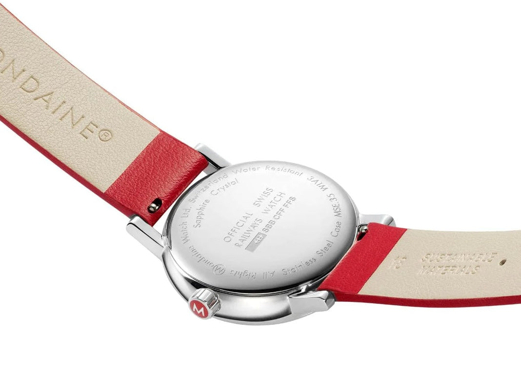 Mondaine Evo2 35 mm Grape Leather Watch MSE.35110.LCV Image 4