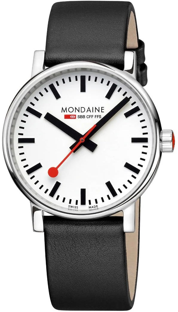 Mondaine Evo2 40mm Black Vegan Grape Leather Watch MSE.40110.LBV Image 1