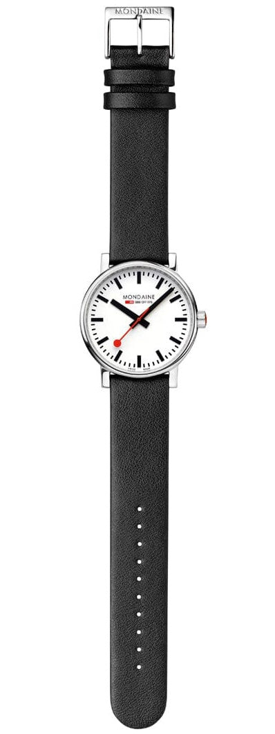 Mondaine Evo2 40mm Black Vegan Grape Leather Watch MSE.40110.LBV Image 4