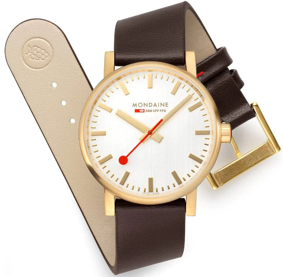 Mondaine Evo2 40mm Grape Leather Watch MDN-470 Image 2