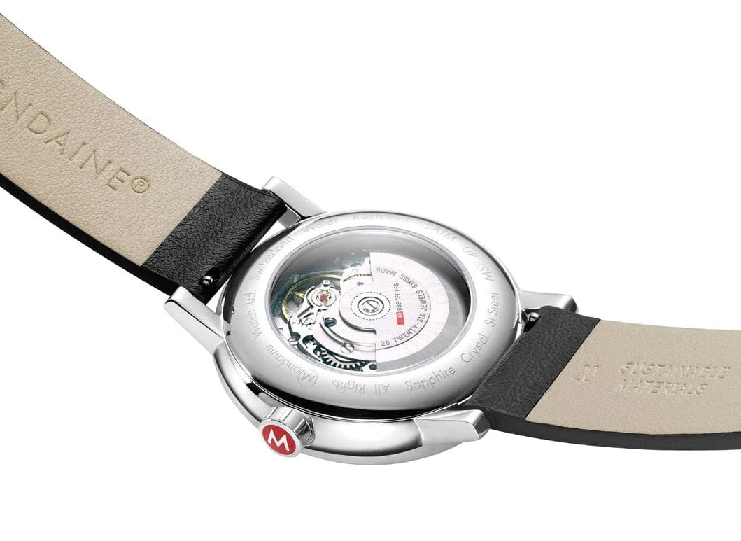 Mondaine Evo2 Big Auto 40mm Grape Leather Watch MSE.40610.LBV Image 4