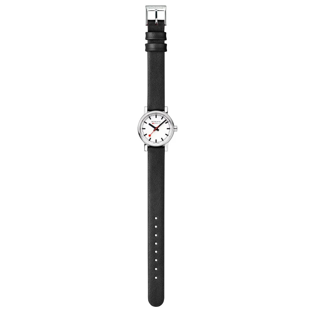 Mondaine Evo2 Black Vegan Grape Leather Watch MSE.26110.LBV Image 7