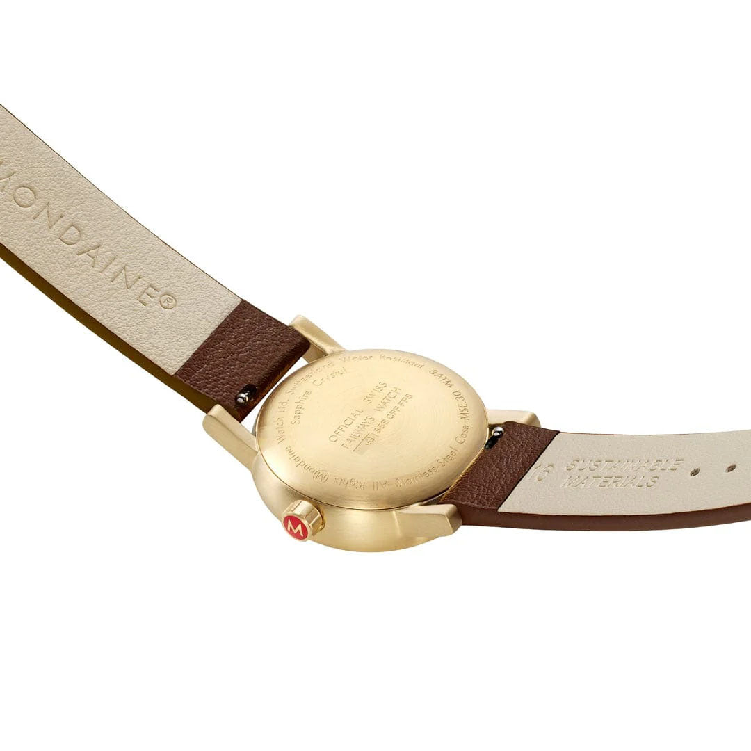 Mondaine Evo2 Brown Vegan Grape Leather Watch MSE.30112.LGV Image 3