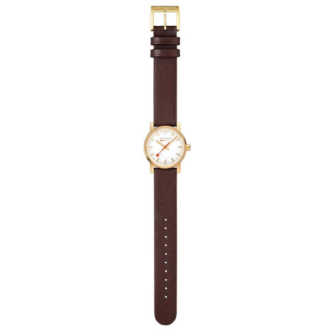 Mondaine Evo2 Brown Vegan Grape Leather Watch MSE.30112.LGV Image 6