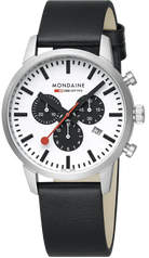 Mondaine Neo 41mm Black Vegan Grape Leather Watch MDN-480 Image 1