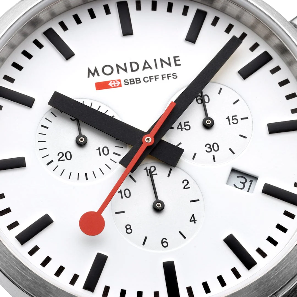 Mondaine Neo 41mm Black Vegan Grape Leather Watch MSD.41411.LBV Image 2