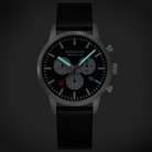 Mondaine Neo 41mm Black Vegan Grape Leather Watch MSD.41420.LBV Image 6
