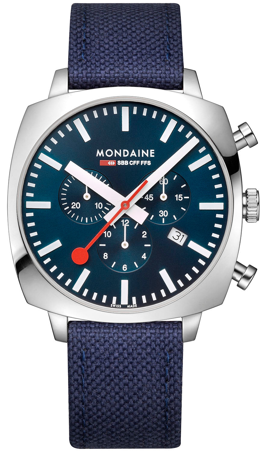 Mondaine Official Swiss Railways Cushion Set Watch MSL.41440.LD.SET Image 4