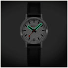 Mondaine SBB Stop2Go BackLight White Grape Leather Watch MST.3401B.LBV.SET Image 3