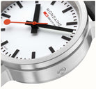 Mondaine SBB Stop2Go BackLight White Grape Leather Watch MST.3401B.LBV.SET Image 5