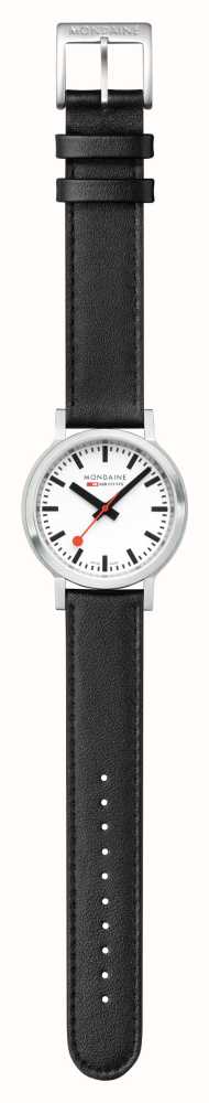 Mondaine SBB Stop2Go BackLight White Grape Leather Watch MST.3401B.LBV.SET Image 7
