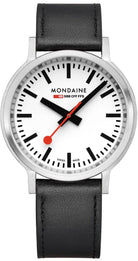 Mondaine SBB Stop2Go BackLight White Grape Leather Watch MST.4101B.LBV.2SE Image 2