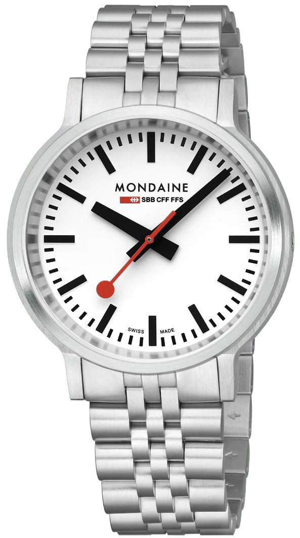 Mondaine SBB Stop2Go BackLight White Watch MST.4101B.SJ.2SE Image 1