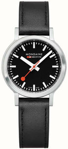 Mondaine SBB Stop2Go Black Grape Leather Watch MST.34020.LBV.SET Image 2