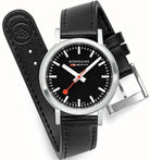 Mondaine SBB Stop2Go Black Grape Leather Watch MST.34020.LBV.SET Image 6