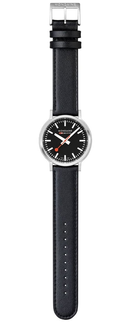 Mondaine SBB Stop2Go Black Grape Leather Watch MST.41020.LBV.2SE Image 9