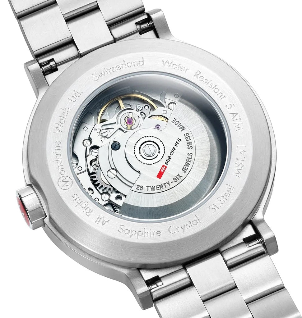 Mondaine The Original Automatic BackLight Bracelet Watch MST.4161B.SJ Image 4