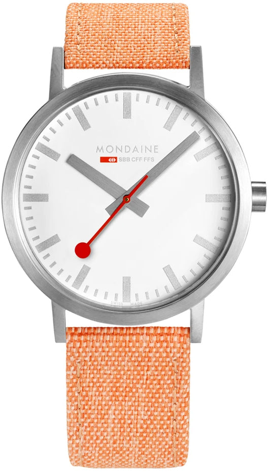 Mondaine Watch Classic 40mm Modern Orange D A660.30360.17SBF Image 1