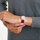 Mondaine Watch Classic Dark Cherry Textile D A658.30323.17SBC1 Image 5