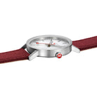 Mondaine Watch Classic Dark Cherry Textile D A660.30360.17SBC Image 5