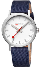 Mondaine Watch Classic Deep Ocean Blue Textile D A660.30360.17SBD1 Image 1