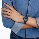 Mondaine Watch Essence Deep Ocean Blue Textile MS1.32140.LD Image 5