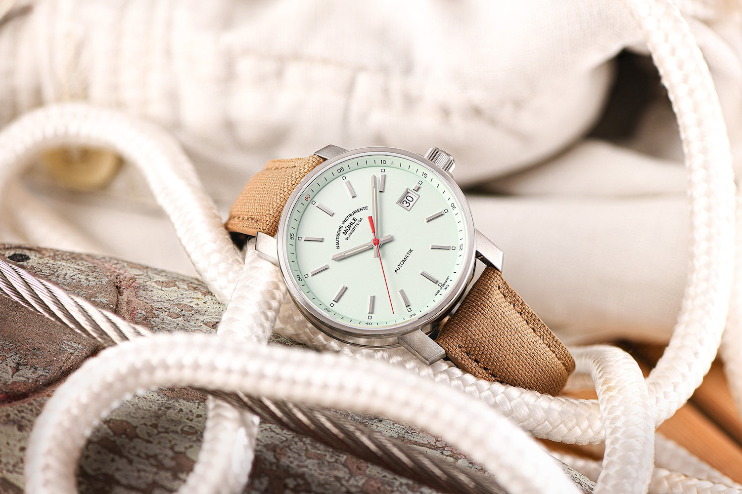 Muhle Glashutte 29er Big Mint Canvas Watch M1-25-29-CB Image 4