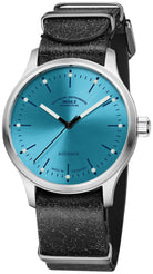 Muhle Glashutte Panova Turquoise Bue Leather Watch M1-40-79-LB Image 1