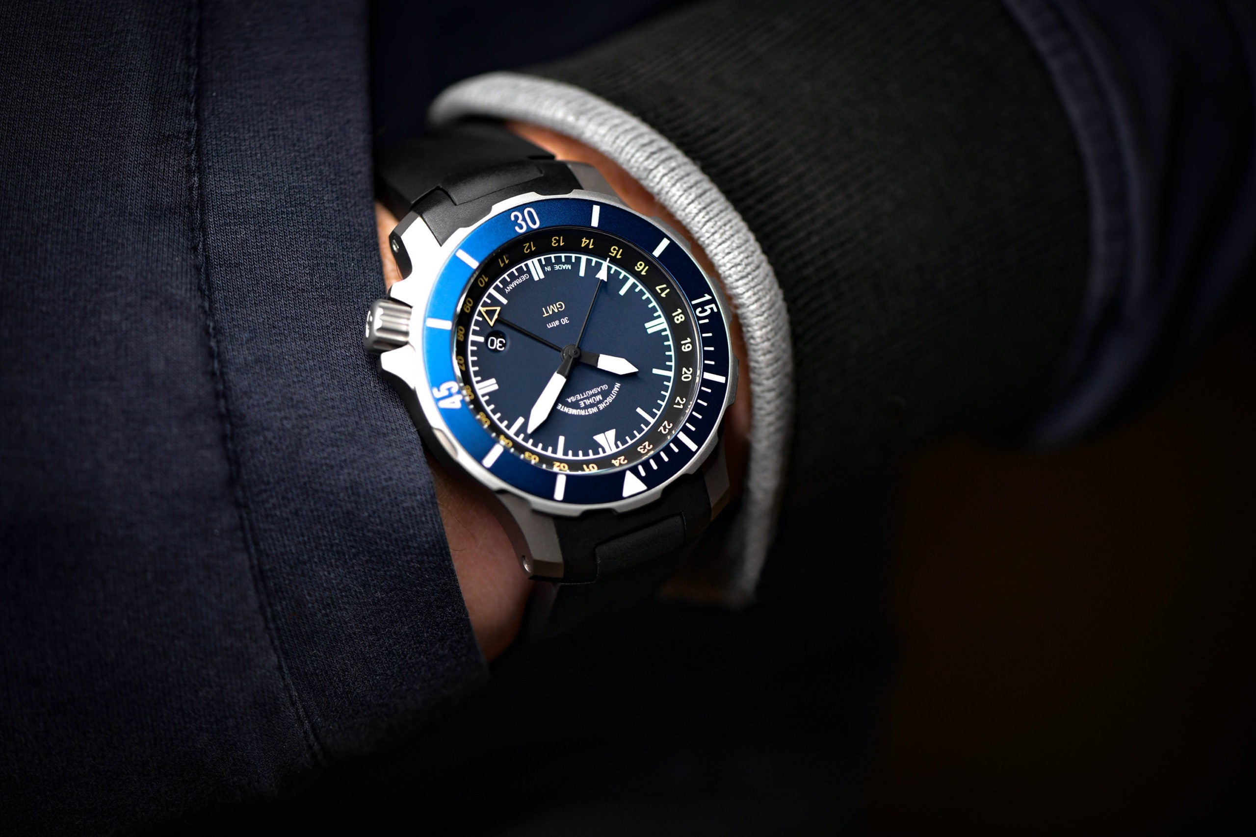 Muhle Glashutte Seebataillon GMT Watch M1-28-62-KB Image 4