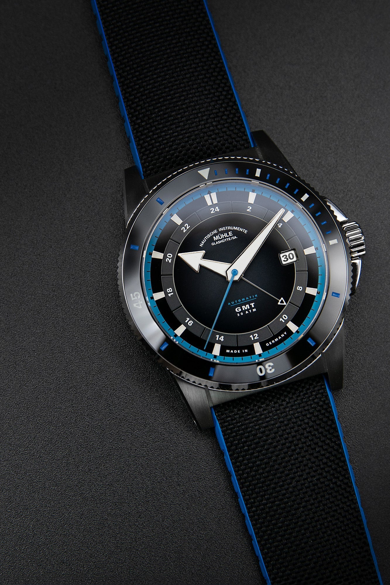 Muhle Glashutte Sportivo Travel GMT Watch M1-52-13-LK Image 2