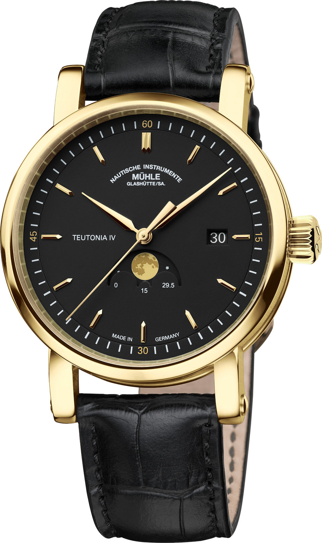 Muhle Glashutte Teutonia IV Moonphase Gold Limited Edition M1-44-03-750-LB Image 1