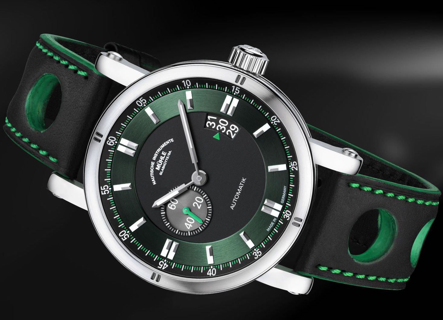 Muhle Glashutte Teutonia Sport II Racing Green Watch M1-29-74-LB-S Image 2