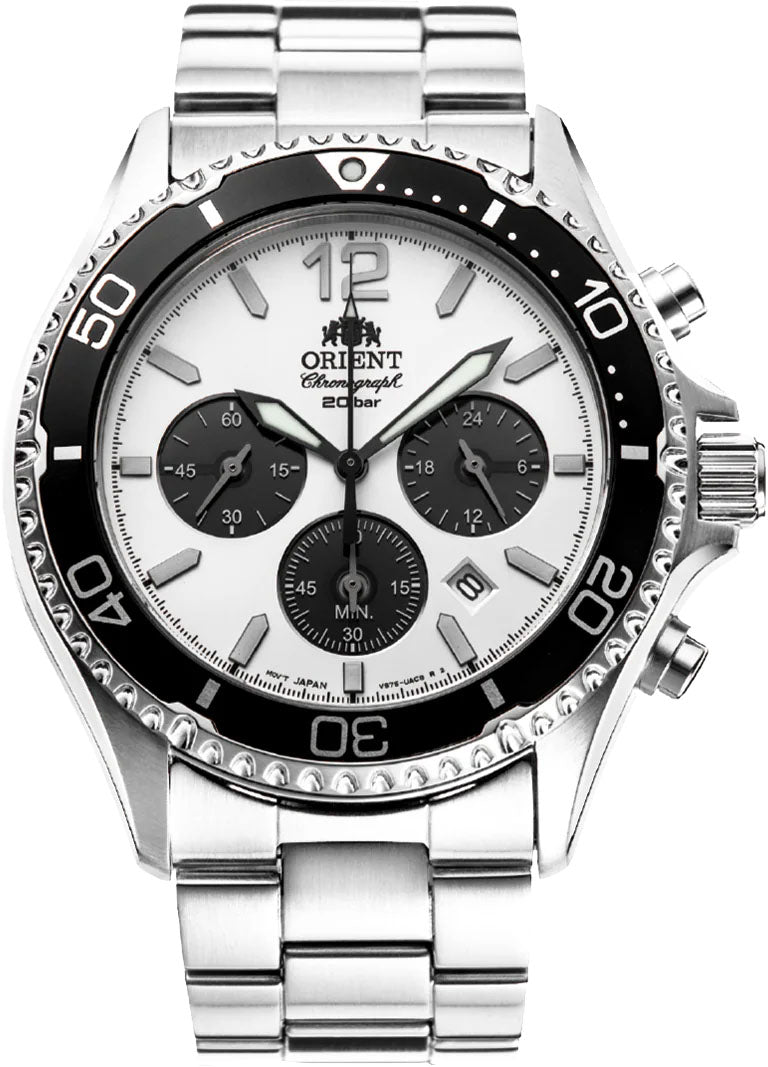 Orient Mako Solar Chronograph White Watch RA-TX0203S10B Image 1
