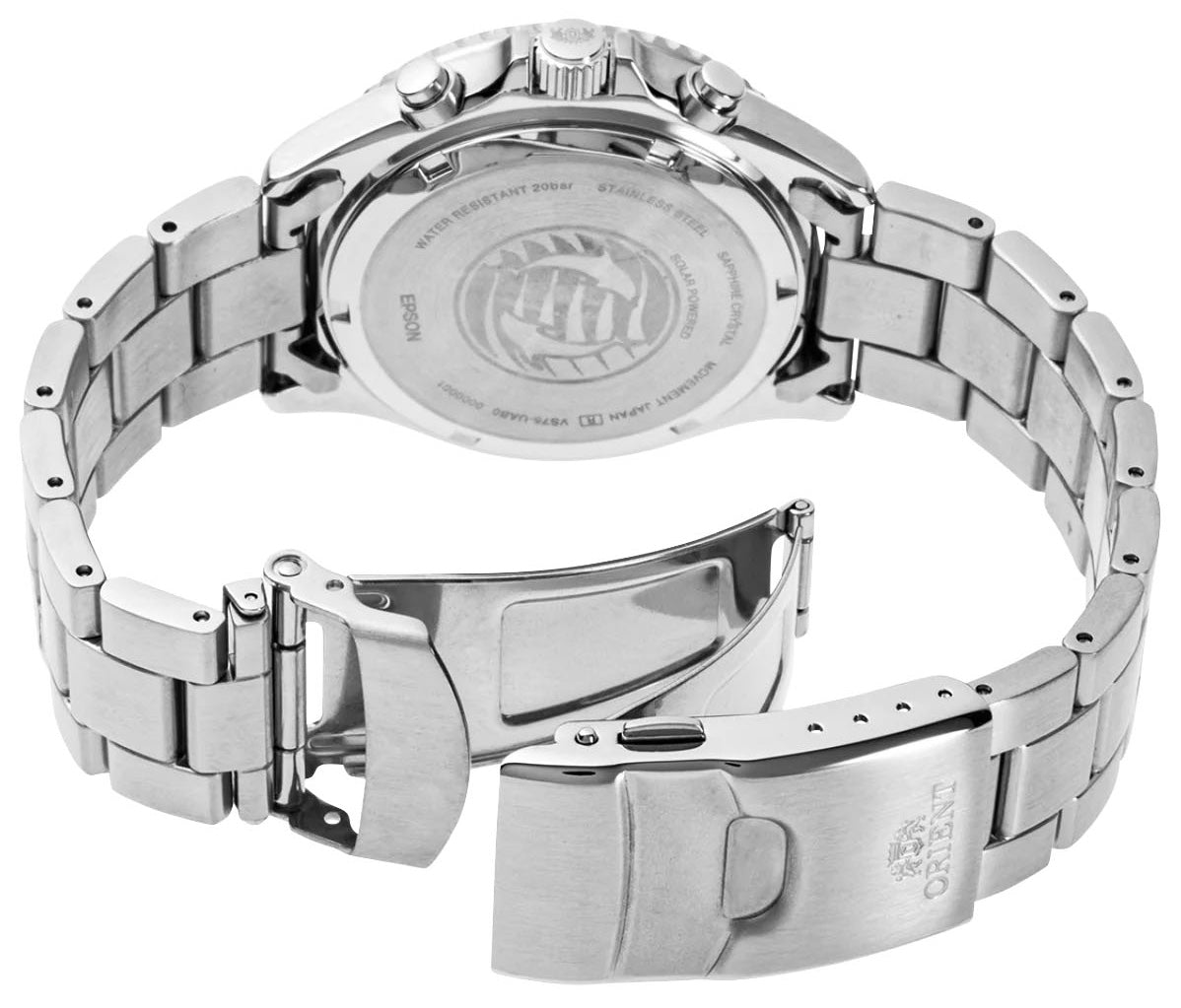 Orient Mako Solar Chronograph White Watch RA-TX0203S10B Image 3