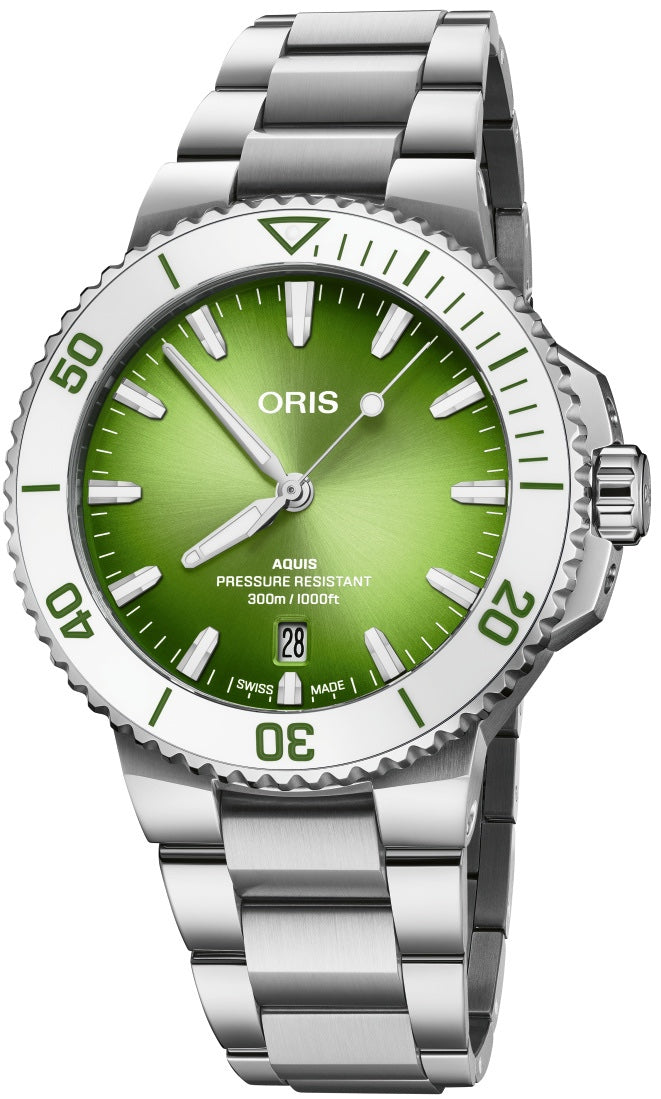 Oris Aquis Date 41.5mm Taste Of Summer Green D 01 733 7787 4137-07 8 22 04PEB Image 1