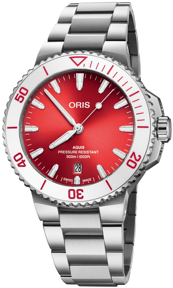 Oris Aquis Date 41.5mm Taste Of Summer Red 01 733 7787 4138-07 8 22 04PEB Image 1