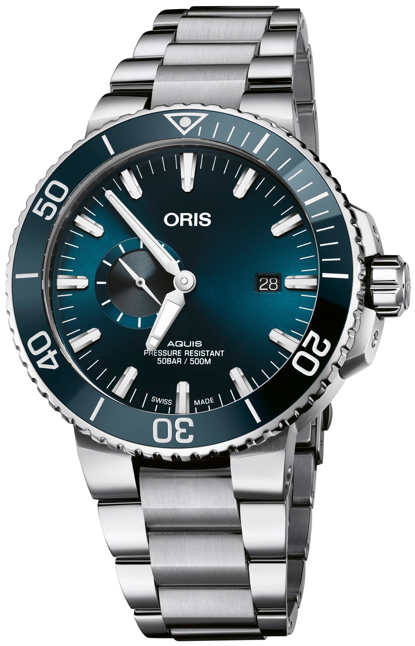 Oris Aquis Date Small Seconds Bracelet Watch 01 743 7733 4155-07 8 24 05EB Image 1