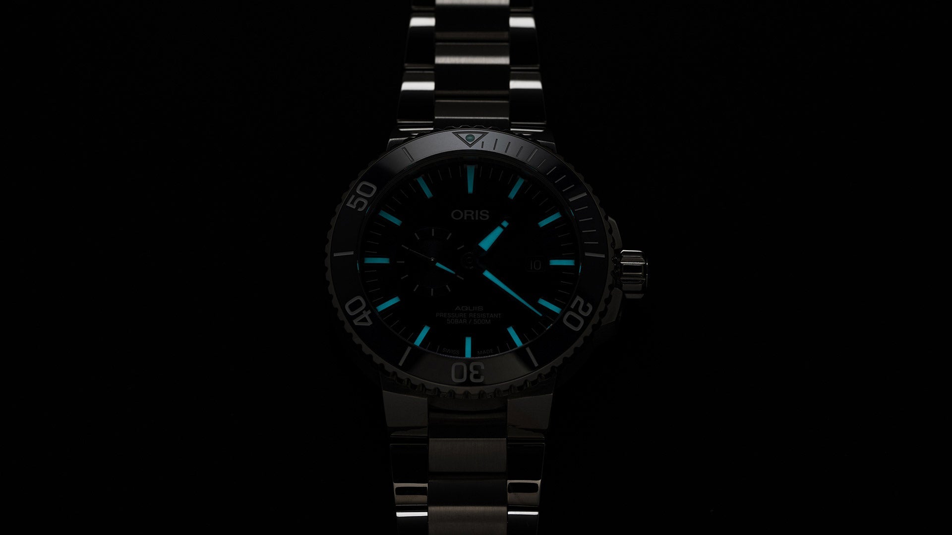 Oris Aquis Date Small Seconds Bracelet Watch 01 743 7733 4155-07 8 24 05EB Image 5