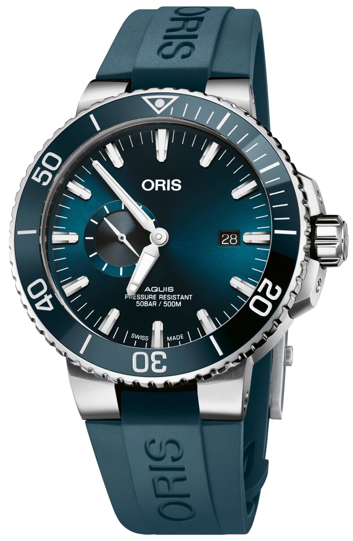 Oris Aquis Date Small Seconds Rubber Watch 01 743 7733 4155-07 4  24 69EB Image 1