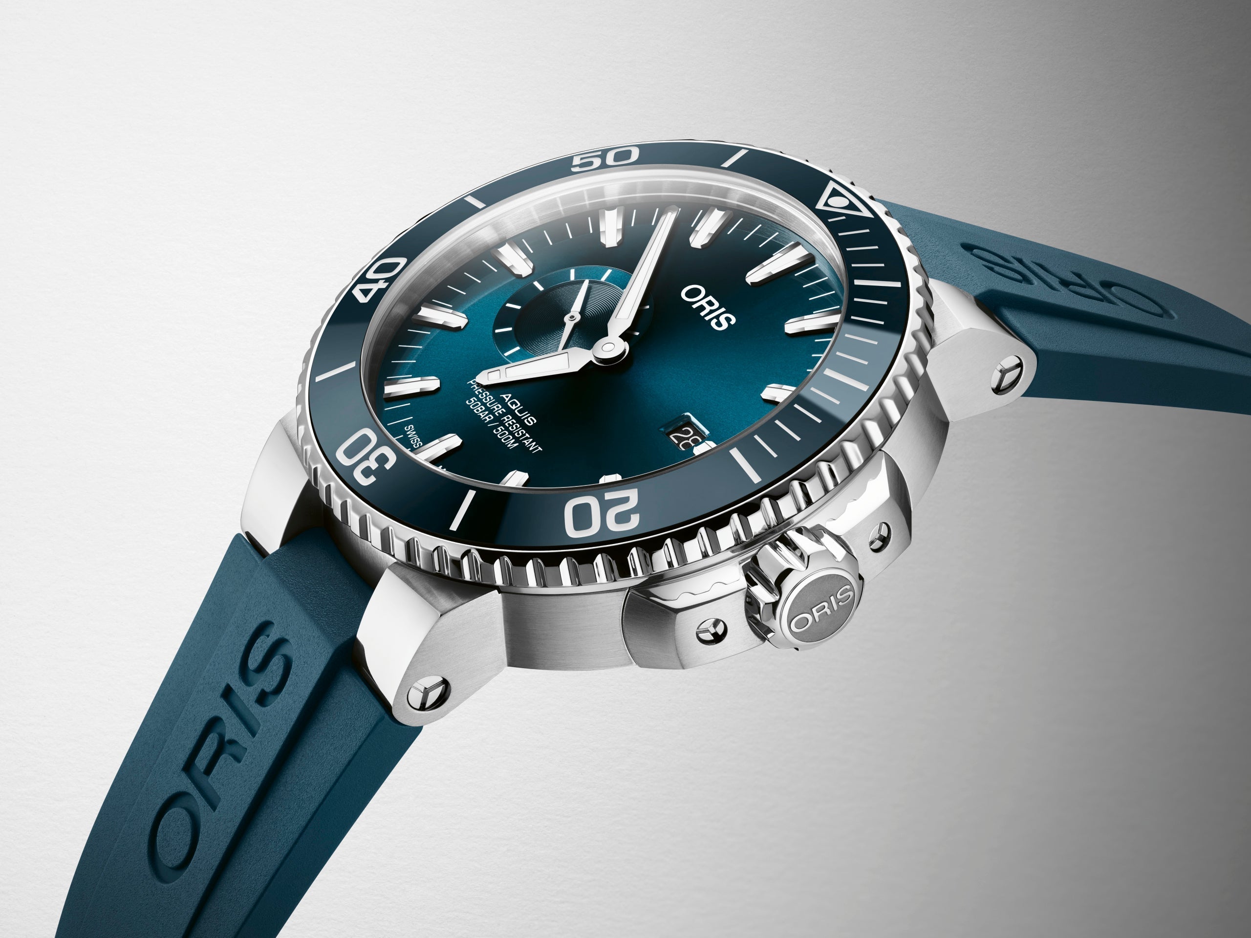 Oris Aquis Date Small Seconds Rubber Watch 01 743 7733 4155-07 4  24 69EB Image 2