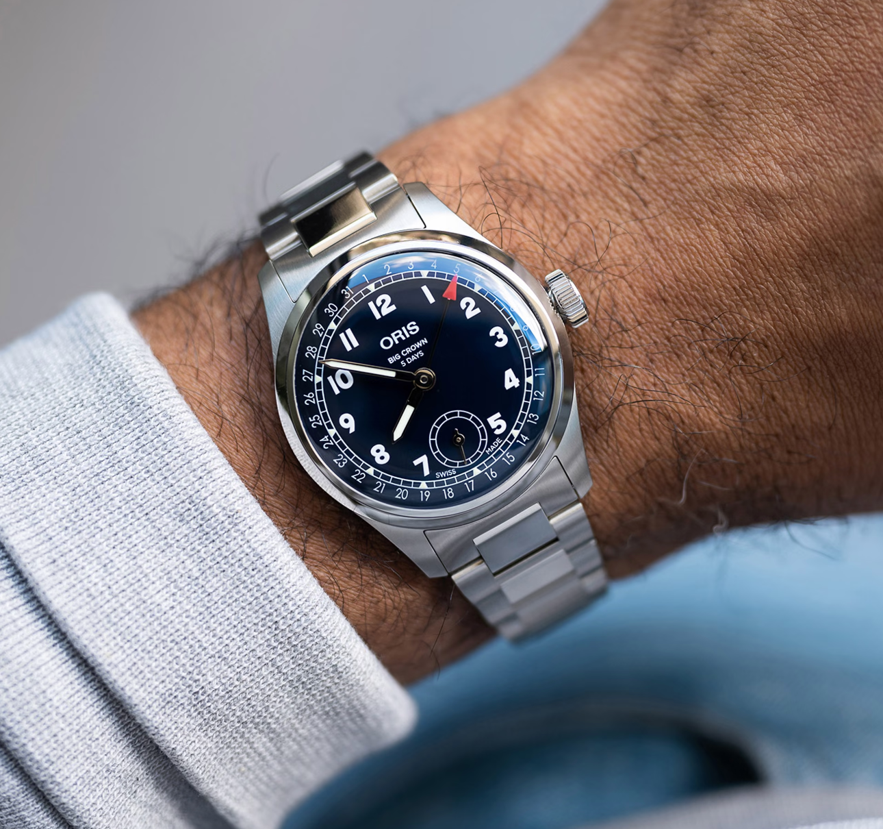 Oris Big Crown Pointer Date Calibre 403 Midnight Blue Watch ORS-1852 Image 5