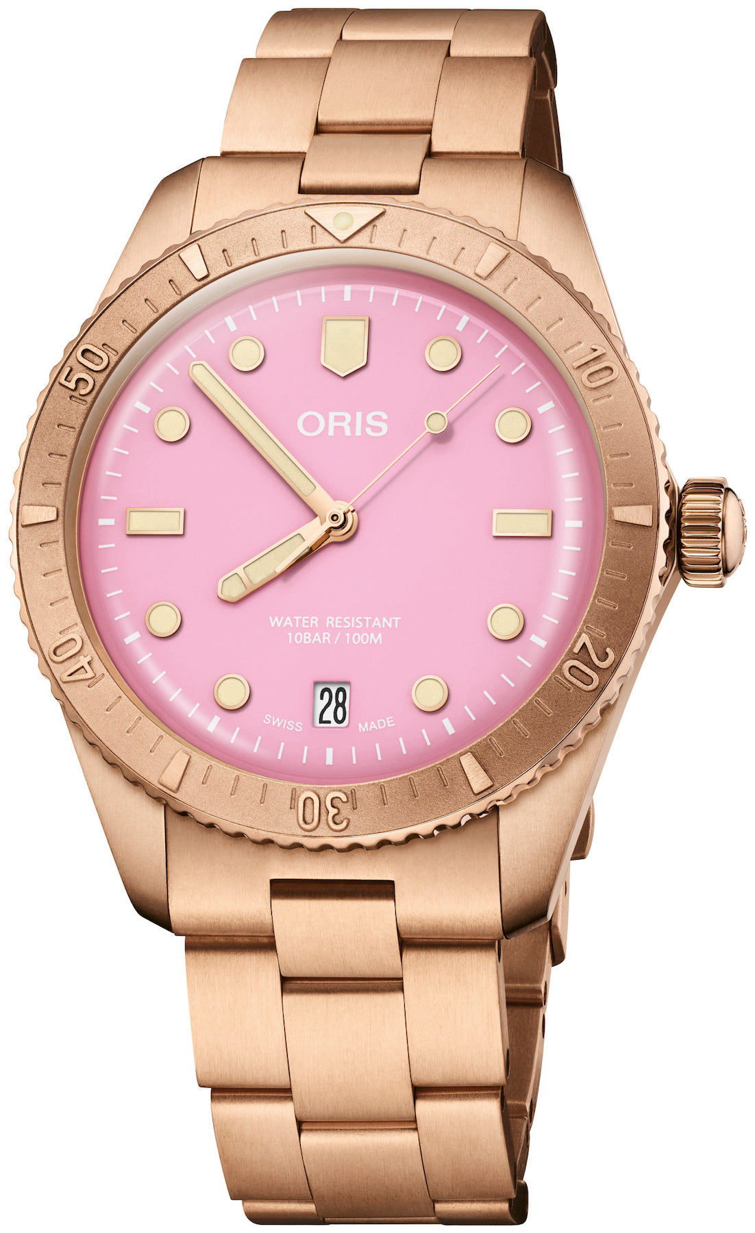 Oris Divers Sixty-Five Cotton Candy Lipstick Pink Bracelet 01 733 7771 3158-07 8 19 15 Image 1