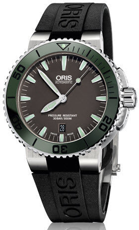 Oris Watch Aquis Date Dark Green Rubber D 01 733 7653 4157-07 4 26 34EB Image 1