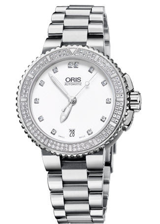 Oris Watch Aquis Date Diamonds Bracelet 01 733 7652 4991-07 8 18 01P Image 1