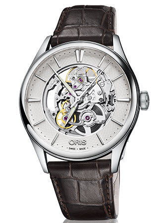 Oris Watch Artelier Skeleton Brown Leather D 01 734 7721 4051-07 5 21 65FC Image 1